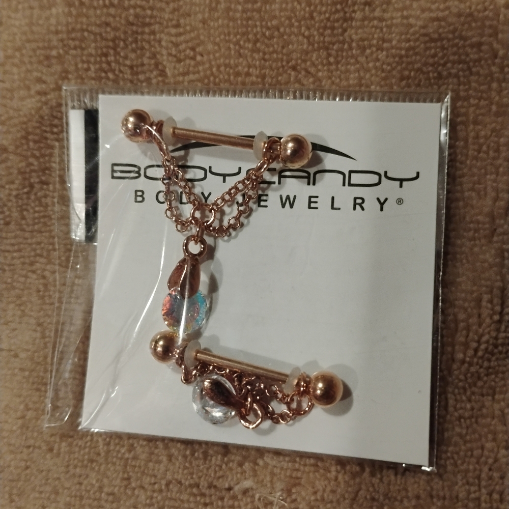 Body Candy Rose Gold Dangle Earrings